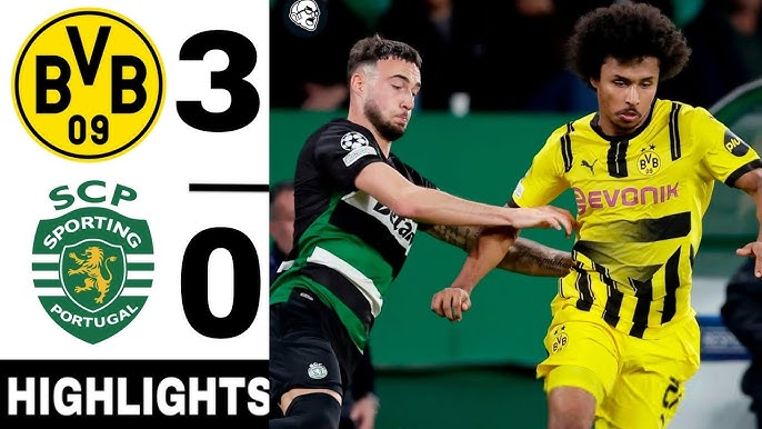 Dortmund vs Sporting: Skor 0-0 (Agg. 3-0)